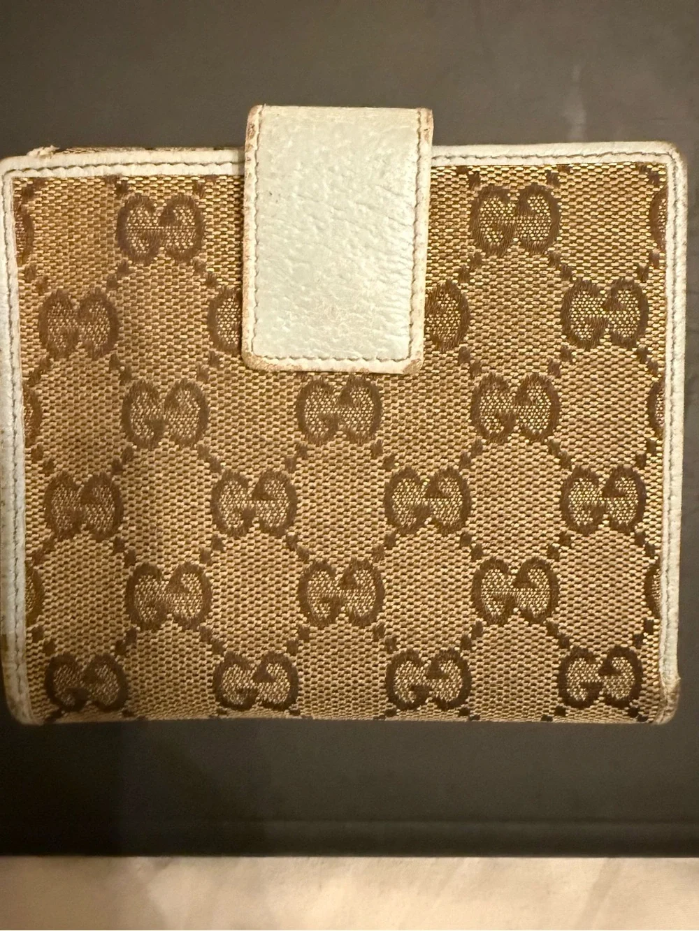Gucci Canvas BiFold Wallet W/ Coin pouch